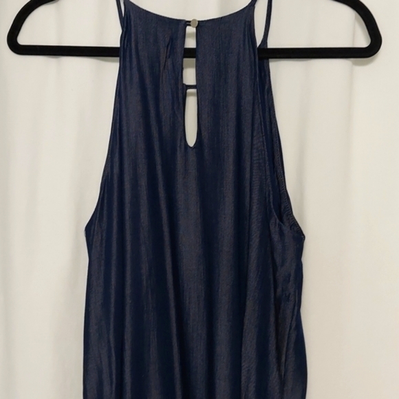 Fab'rik 100% Rayon Denim look halter dress - Picture 5 of 10